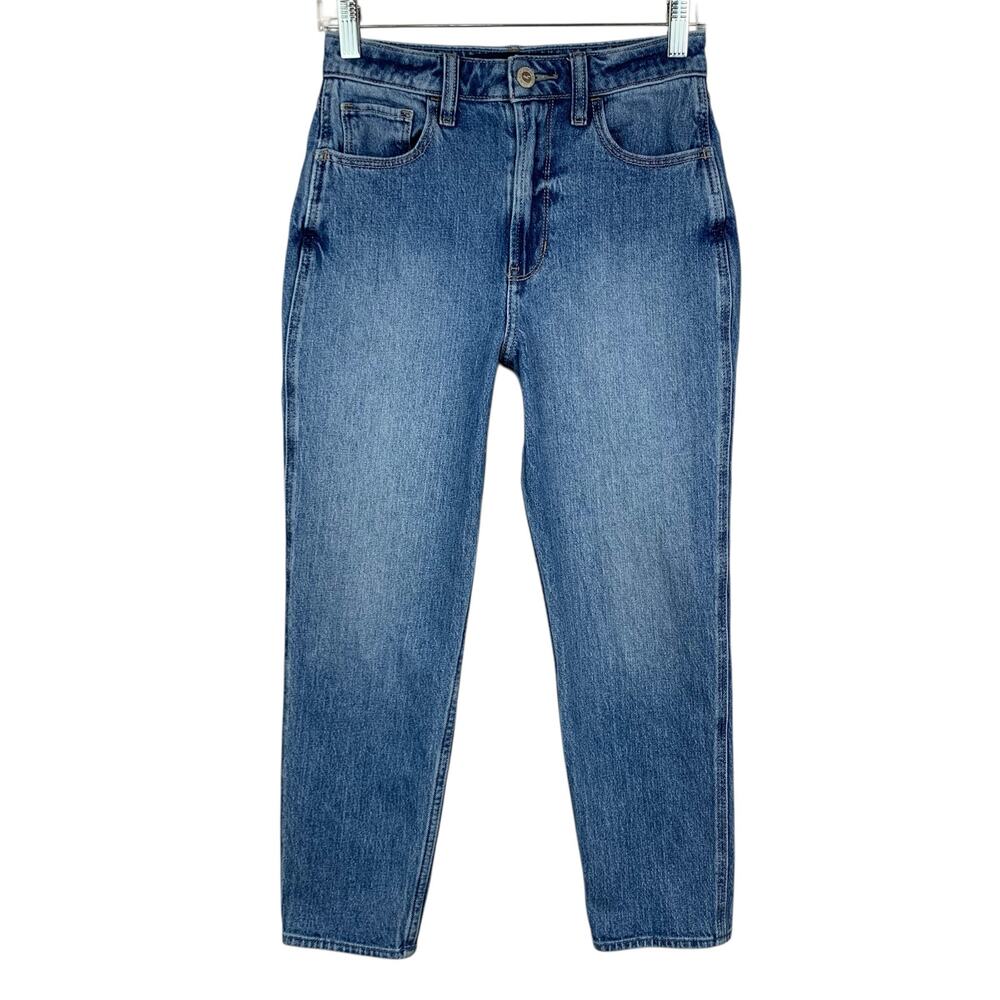 Hollister Ultra High Rise Mom Jeans Vintage Stretch Blue Women's 0 25 Short